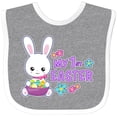 thumbnail image 3 of Inktastic My 1st Easter with Bunny and Easter Basket Girls Baby Bib, 3 of 4
