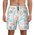 thumbnail image 2 of Picia Colorful Seashells1 pattern Mens Swim Trunks with Compression Liner Stretch Beach Shorts Quick Dry with Zipper Pockets No-Chafing Board Shorts-Large, 2 of 9