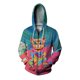 thumbnail image 2 of Sudadera con capucha y cremallera con estampado 3D de medusas y gatos para hombre, sudaderas con gráficos de olas y árboles de coco, sudaderas casuales holgadas con capucha de manga larga, 2 of 5