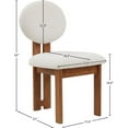 thumbnail image 2 of Maklaine Mid-Century Cream Boucle Fabric Dining Chair (Set of 2), 2 of 12