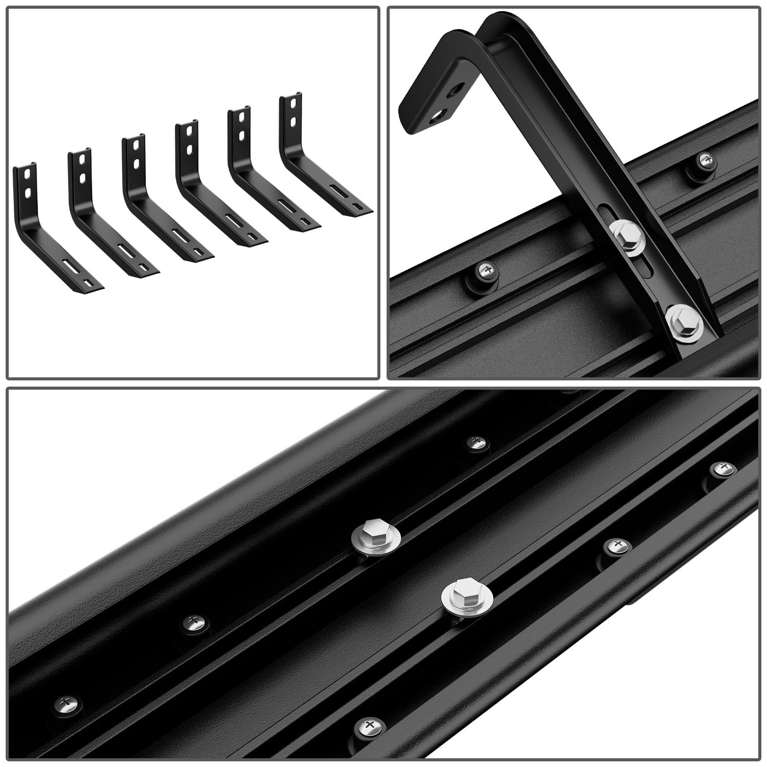 DNA Motoring For 05-24 Nissan Frontier Crew Cab Black 6" Side Step Nerf Bar Running Boards