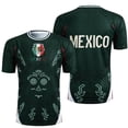 thumbnail image 3 of Kids Boys Girls Soccer Raglan Top Football Mexico Short Sleeve Boys 2026 Fan International Shirts Streetwear Summer Graphic Tee Tops 1-13 Years, 3 of 5
