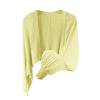 Women's Summer Cropped Cardigan Sweaters Lantern Sleeves Knit Lightweight Open Front Shrugs Tops 2025