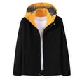 thumbnail image 3 of Zedker Rain Jacket Womens Waterproof Raincoat with Hood Long Sleeve Lightweight Windproof Outerwear Coat for Hiking Travel, 3 of 8