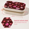 thumbnail image 5 of Valentine's Day Velvet Portable Jewelry Organizer Box with Removable Compartment - Gift and Jewelry Display, 5 of 7