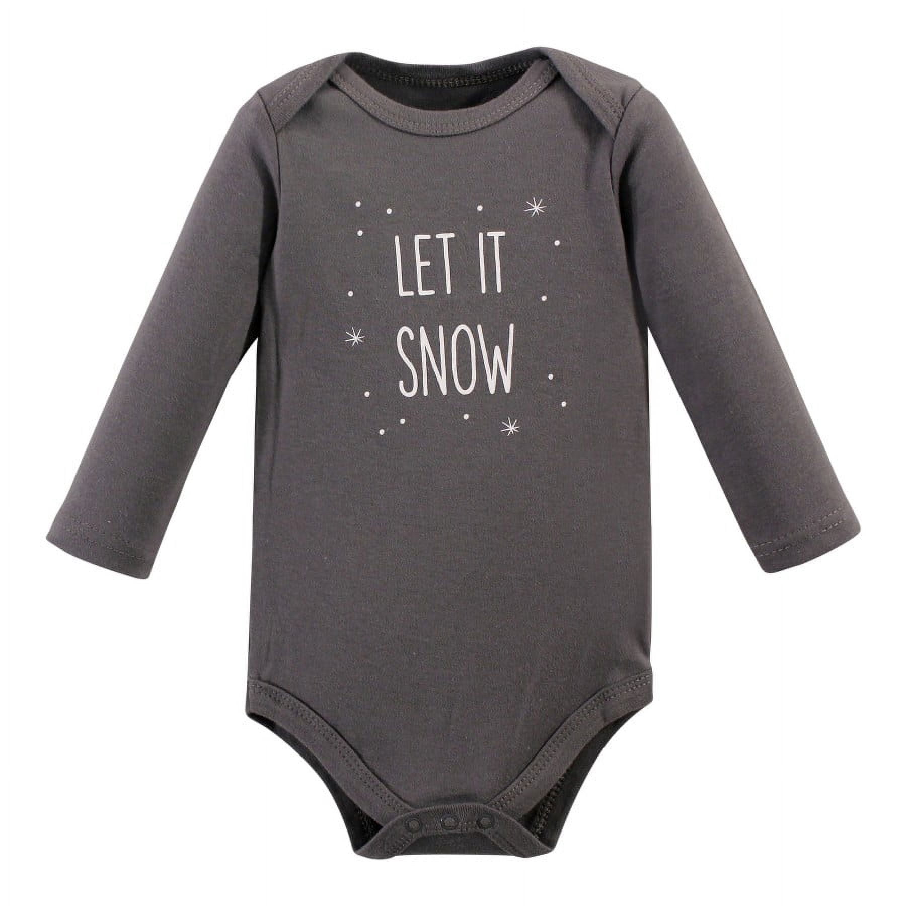 Hudson Baby Cotton Long-Sleeve Bodysuits, 3- Pack, Newborn- 24 Months