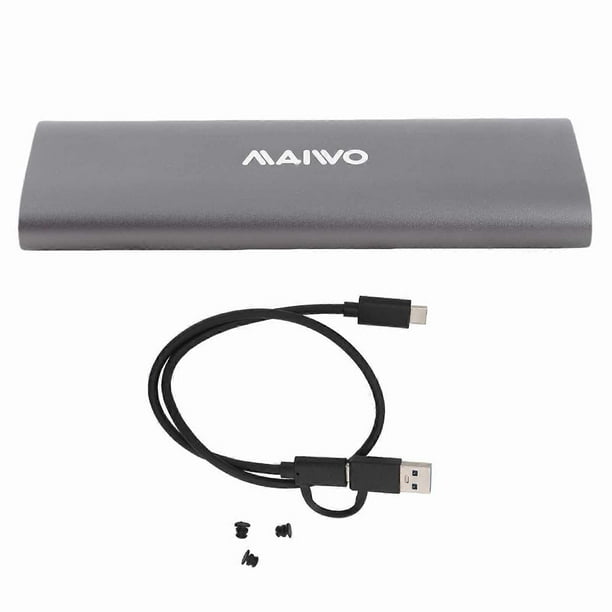 High Speed 5Gbps M.2 SATA Hard Drive Enclosure, Tool-Free USB-C SATA SSD External Case for Windows, OS X, Linux (HDD Not Included)