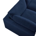 thumbnail image 6 of Kaelynn Corner Sofa Navy Blue Linen Upholstered with Ottoman, 6 of 8