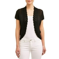 Women's Cap Sleeve Pointelle Shrug
