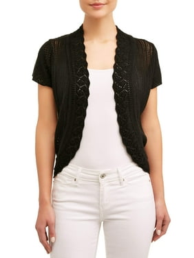 Women's Cap Sleeve Pointelle Shrug