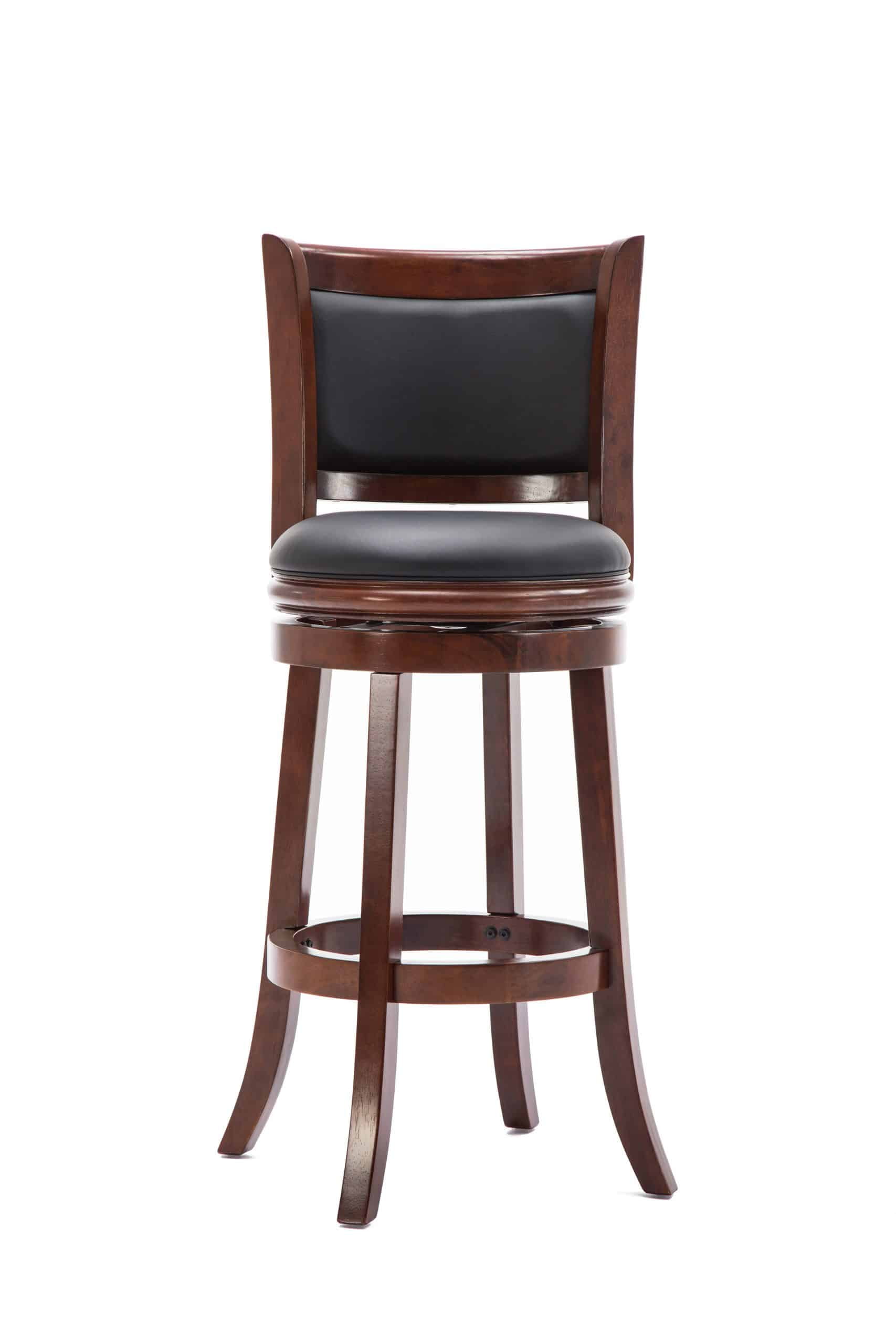 Boraam Augusta 29in. Swivel Wood Bar Stool, Cherry Finish