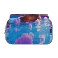 thumbnail image 2 of Disketp Capybara Bathtub Fun Estuche de Lápices de Doble Capa con Tapa Abatible y Cremallera, Organizador Escolar para Adolescentes y Adultos, 2 of 7