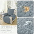 thumbnail image 4 of UPONRAY Waterproof & Non Slip Recliner Chair Covers with Pocket, Washable Reclining Chair Cover Furniture Protector for Kids, Pets(28 Inche,Grayish Blue), 4 of 7