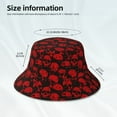 thumbnail image 3 of Fotbe Red Skulls Sombrero Tipo Pescador con Estampado – Sombrero de Sol de Algodón de Moda para Playa, Golf, Pesca, 3 of 6