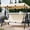 Khaki, variant on GOCAPTAIN 3-Seat Patio Swing Chair with Adjustable Canopy, Outdoor Porch Swing with Thick Cushions, Heavy-Duty Steel Frame, 600 lb Capacity, Gray