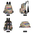 thumbnail image 2 of JIALIOU Mini Backpack Purse for Women Quilted Casual Daypack Small Travel Shoulder Bag, Peacocks in Alpine Meadow, 2 of 7