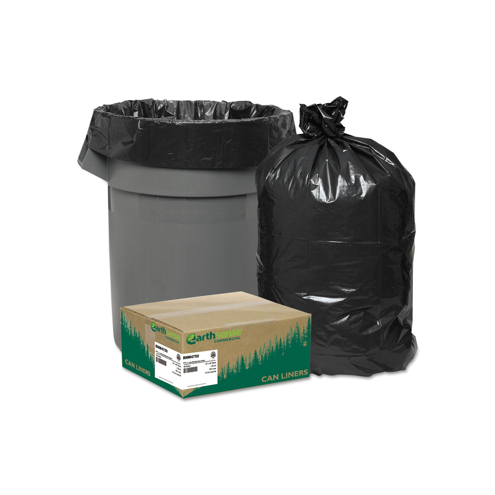 Branded EarthSense 56 gal. Recycled Trash Bags (100 ct.) Pack of 1