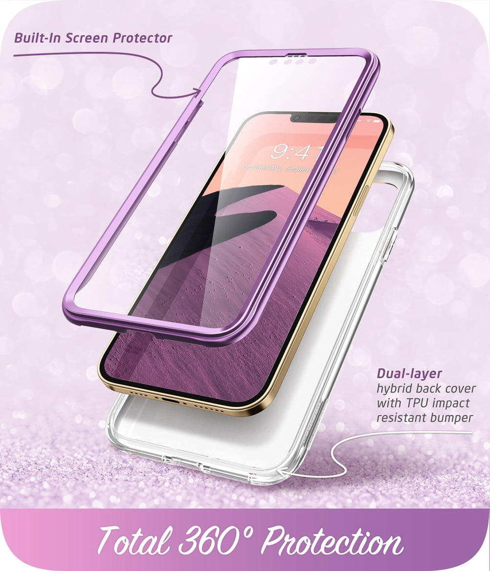 i-Blason Cosmo Series iPhone 13 Pro Max Case 6.7 inch (2021 Release), Slim Full-Body Stylish Protective Case for iPhone 13 Pro Max with Built-in Screen Protector (Ameth)