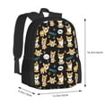 thumbnail image 2 of Daiia Cute Dogs Corgi Backpack for Men and Women -Durable Backpack Large Capacity, Water-Resistant Bag with Adjustable Straps and Laptop Compartment, 2 of 7