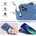 thumbnail image 3 of Liquid Silicone Case for iPhone 12 Pro, [Camera Protection] [Anti Fingerprint] [Wireless Charging] 4 Layer Phone Case Protective Cover, Built-in Microfiber Case Cover, 6.1", Blue, 3 of 15