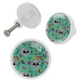 thumbnail image 2 of 4 Pcs Skull Knobs for Kitchen Cabinet Cupboard Dresser Bookcase Drawer Pulls Handles Round Home Decor, 2 of 5