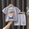 thumbnail image 1 of Ropa de verano para niños, Conjunto de camiseta y pantalón para bebé, traje de manga corta de dibujos animados, conjunto de 2 piezas qym unisex, 1 of 2