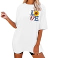 thumbnail image 2 of Aloohaidyvio Patriotic apparel Shirt ,4th of July Shirt for Women,Short Sleeve Vintage American Flag Tops,Independence Day Round Neck Patriotic Loose T-shirt, 2 of 5