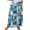 E-d-Sky Blue, variant on Mrat Womens Maxi Skirt Women's Casual Retro Floral Skirts Linen Elastic Waist Pleated Maxi Skirt with Pockets Plus Size Skirts S-289 Dark Blue 5XL