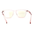 thumbnail image 4 of Rectangle Keyhole Plastic Horn Rim Blue Light Filtering Computer Glasses Pink, 4 of 4