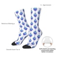 thumbnail image 4 of KLL Winter Snowflake Skiing Skull Print Cool Socks Men's Women's Crew Socks Funny Crazy Novelty Stockings, 4 of 6