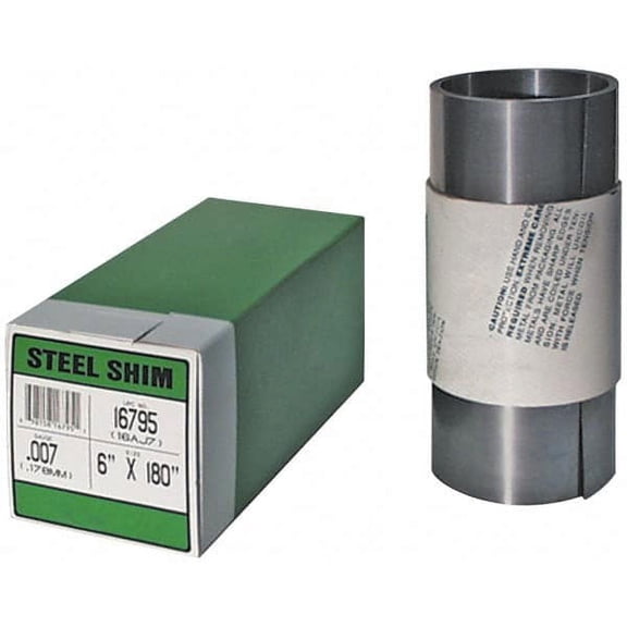 Precision Brand Shim Stock,Roll,Cold Low Stl,0.0180 In 16570