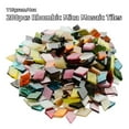 thumbnail image 4 of 115g/4oz (Approx. 200pcs) Rhombic Mica Mosaic Tiles Translucent Micaceous Tile DIY Craft Materials Candleholder/Lampshade/Window, 4 of 7