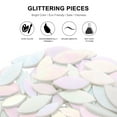 thumbnail image 4 of Mogoko Iridescent Glass Mosaic Tiles for Crafts, 100 Pieces 2 Sizes Mixed Stained Glass Sheets, Mosaic Kits for Kids Adults (Iridescent White), 4 of 5