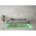 thumbnail image 3 of Ahgly Company Indoor Rectangle Oriental Turquoise Blue Traditional Area Rugs, 2' x 4', 3 of 4