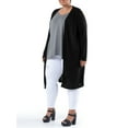 thumbnail image 7 of Wright's Women's Plus Size Long Sleeve Open Front Pocket Jersey Duster Cardigan, 1X-5X, 7 of 7