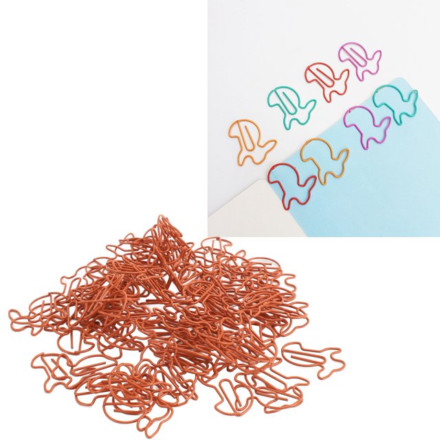 100Pcs Cute Paperclips, Paper Clips, Rabbits Metal Paperclips with Plastic Box, Animal Shaped Paperclips for Work, Reading, Learning