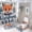 style-252, variant on Personalised Winter Fox 4 Piece Bathroom Rug Set with Shower Curtain Bathroom Sets with Shower Curtain And Rugs 4 Piece Custom Girl's Name Waterproof Personality Pattern Bath Curtain