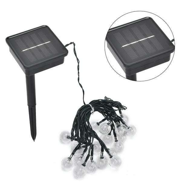 Luz Impermeable Srting, 20 LED Lámpara De Cadena Solar Luces Colgantes Luz Solar De Plástico Para Jardines Para Puertas Para Terrazas