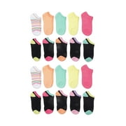 Wonder Nation Girls No Show Socks 20-Pack, Sizes S-L