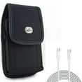 thumbnail image 1 of Fast Charger Cord 10ft Long Type-C Cable w Rugged Case Belt Clip for Samsung Galaxy A53 5G,A33 5G Phones - PD Power Wire (USB-C to USB-C), Holster Canvas Cover Pouch, 1 of 8