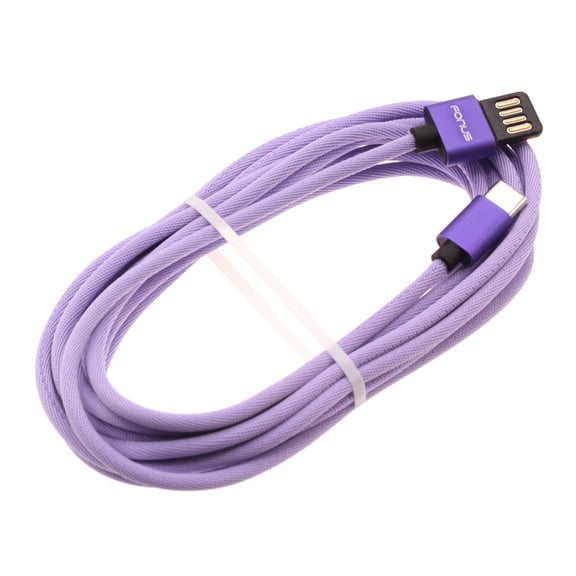 10ft USB-C Cable for Samsung Galaxy XCover / XCover6 Pro - Purple Extra Long Fast Charger Power Cord Type-C Sync Wire for Samsung Galaxy XCover / XCover6 Pro