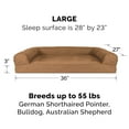 thumbnail image 3 of FurHaven Pet Products Quilted Memory Top Sofa Pet Bed for Dogs & Cats - Toasted Brown, Large, 3 of 13