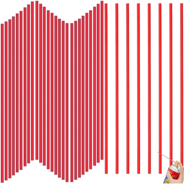 Pailles en Plastique Rouges en Aérosol - Tubes d'Extension pour Lubrifiant Automobile, Nettoyant, Huile Pénétrante 25cm (Lot de 100)