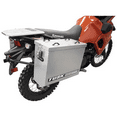 thumbnail image 2 of Aluminum Panniers with Pannier Racks Medium Silver Compatible With Kawasaki KLR650 ABS 2022-2023, 2 of 3
