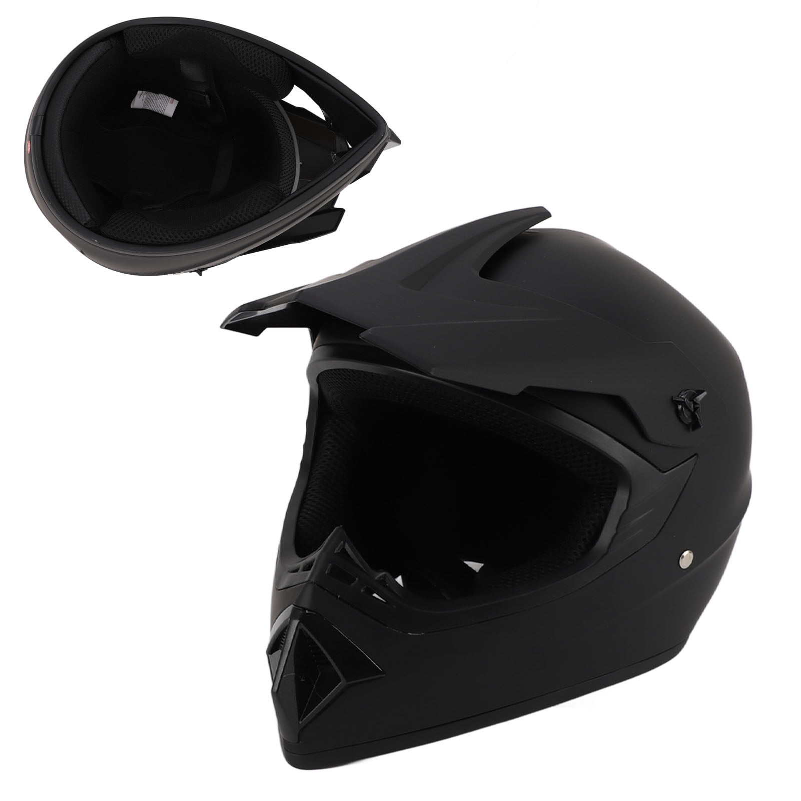 Karting Helmet Set, Off Road Helmet Set Black with Protective