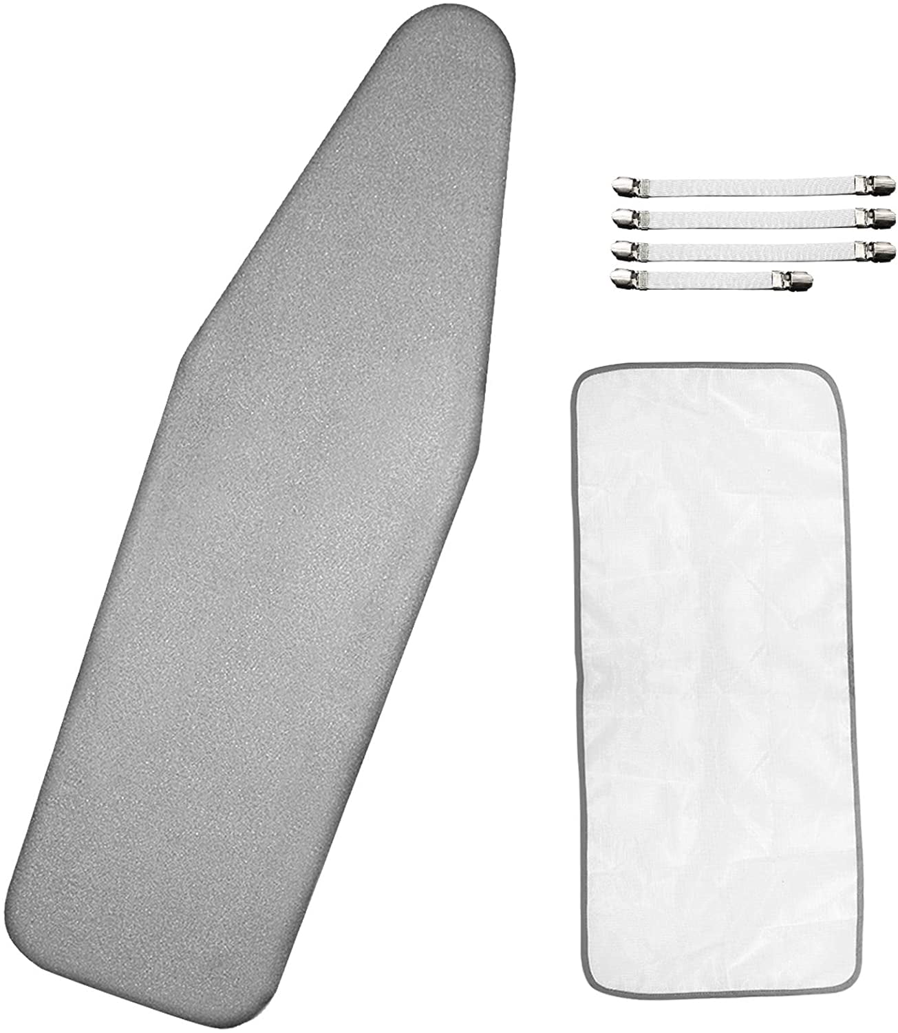 49" x 18" Padded Ironing Board Cover Metallic heat-reflective scorch resistant 