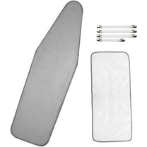 TekDeals 15x54 with Scorch and Stain Resistant Thick Padding, Elasticized Edge Ironing Board Covers