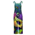 thumbnail image 4 of Moxiu Mardi Gras Jumpsuit Women Sparkly Sequin Glitter Sleeveless Wide Leg Pants Jumpsuits Carnival Party Bib Overalls 2025 Purple,XXL, 4 of 5