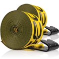 thumbnail image 1 of US Cargo Control 3 Inch x 30 Foot Yellow Replacement Winch Strap with Flat Hook 2 Pack, 1 of 4