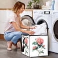 thumbnail image 7 of Home Organizer Foldable Fabric Storage Bin With Handle Rosa Chinensis, 7 of 7